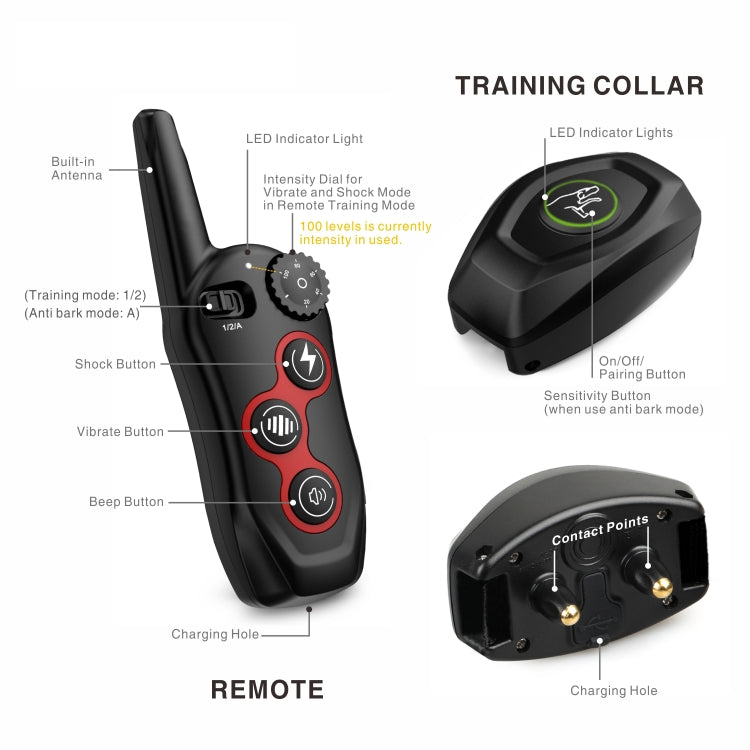 Remote Control Trainer Dog Collar Automatic Barking Stopper