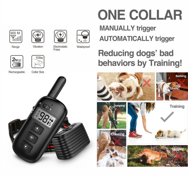 Remote Control Trainer Dog Collar Automatic Bark Stop Device