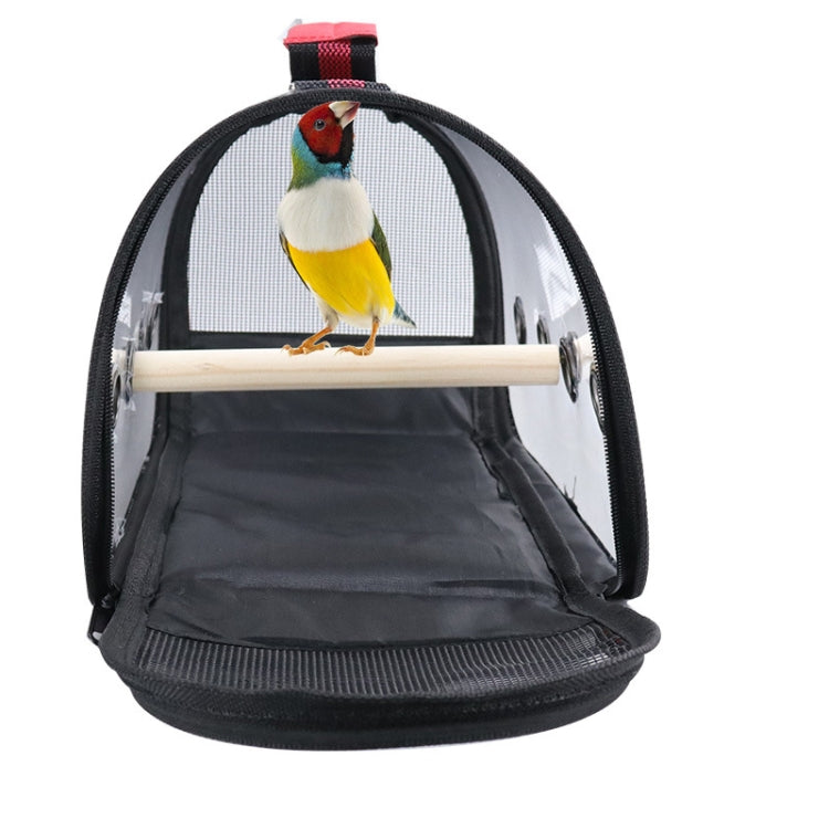 Transparent Ventilation With Wooden Standing Stick Bird Cage Small Pet Out Bag