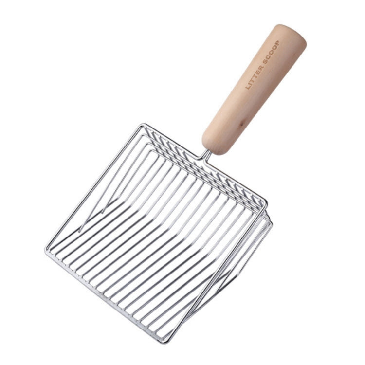 Metal Wooden Handle Cat Litter Remove Pet Cleaning Tool, Specification, Cat Litter Shovel, Base (Random  Color Delivery)