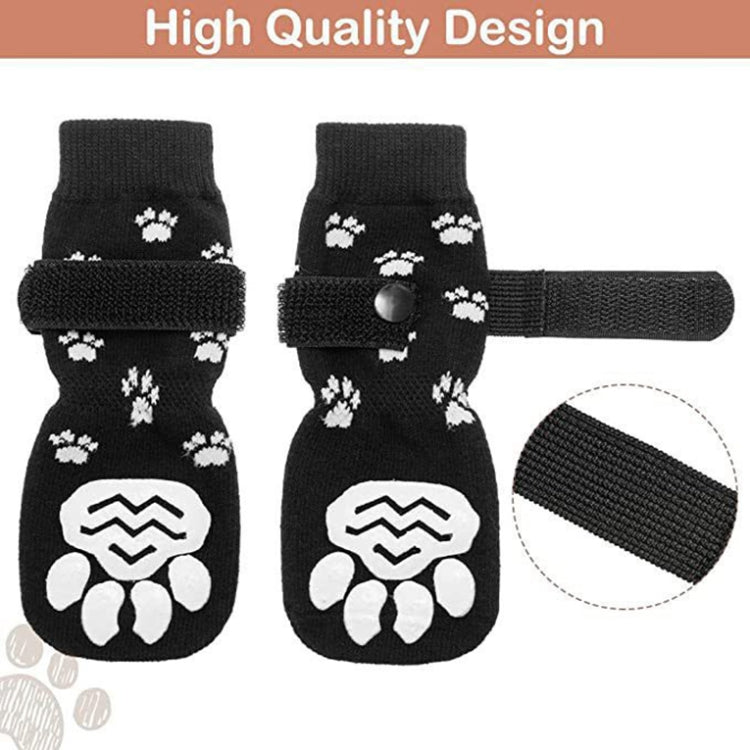 4pcs Dog Knitted Breathable Footwear Outdoor Non-slip Pet Socks