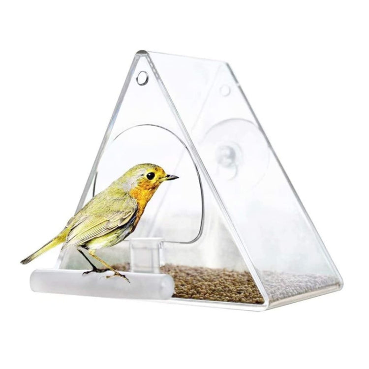 Acrylic Bird Cage Transparent Pet Box Triangle Bird Feeder, Triangle