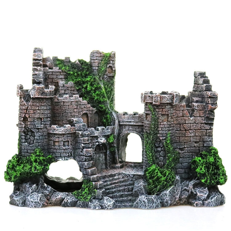 Fish Tank Ancient Castle Resin Decoration Aquarium Cavern Building Decoration