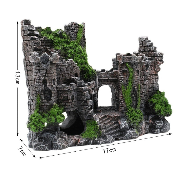 Fish Tank Ancient Castle Resin Decoration Aquarium Cavern Building Decoration