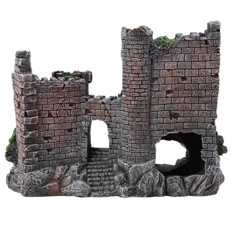 Fish Tank Ancient Castle Resin Decoration Aquarium Cavern Building Decoration