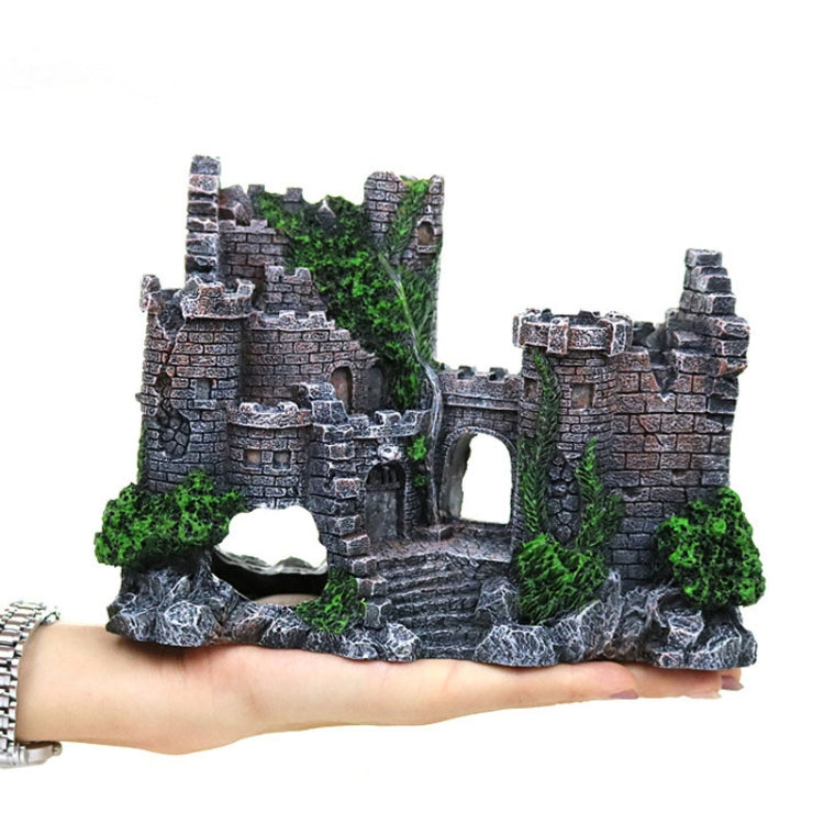 Fish Tank Ancient Castle Resin Decoration Aquarium Cavern Building Decoration