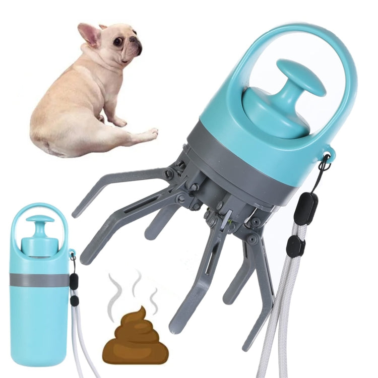 Six-claw Dog Pooper Scooper With Built-in Poop Bag Dispenser