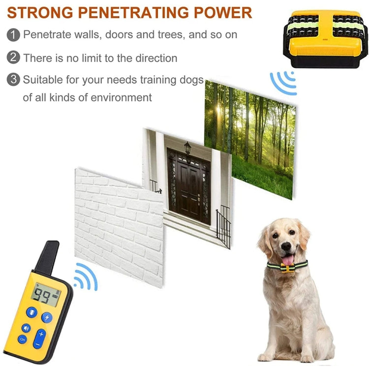 800m Remote Control Dog Trainer Stop Barker Electrical Shock Vibration Pet Collar