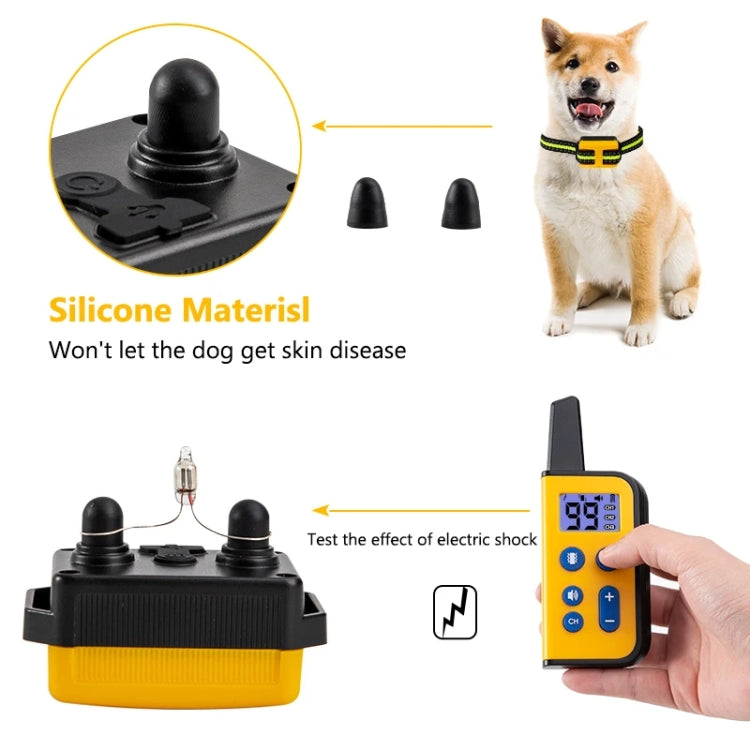 800m Remote Control Dog Trainer Stop Barker Electrical Shock Vibration Pet Collar