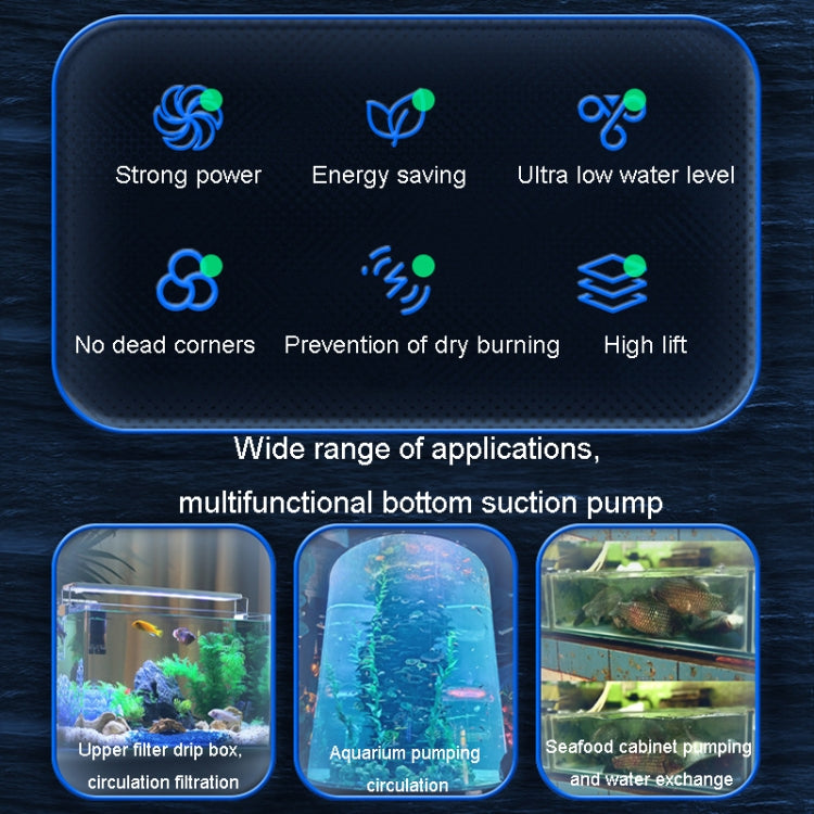 Anti-Dry Burning Bottom Suction Pump Fish Tank Suction Feces Wigwam Bonsai Submersible Pumps