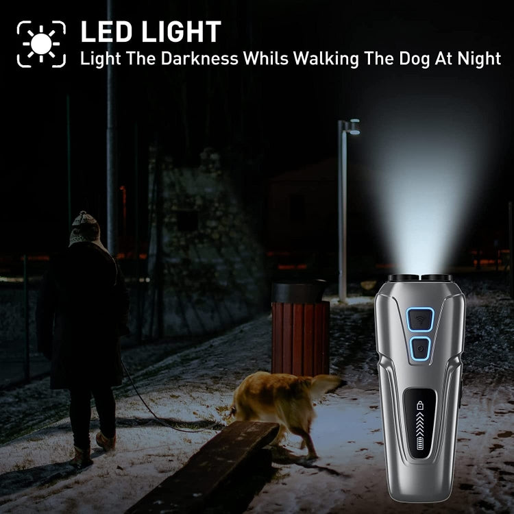 Dog Repeller Ultrasonic Pet Anti-Barking Training Device High Power Dog Repellent With LED Flashlight