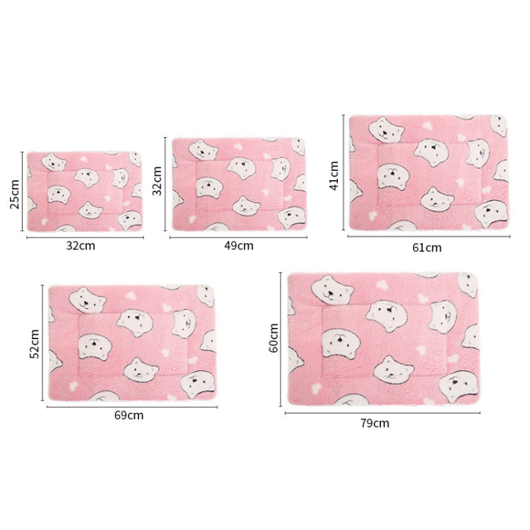 Thickened Pet Cushion Cat Dog Blanket Pet Bed, 32x25cm, 49x32cm, 61x41cm, 69x52cm, 79x60cm