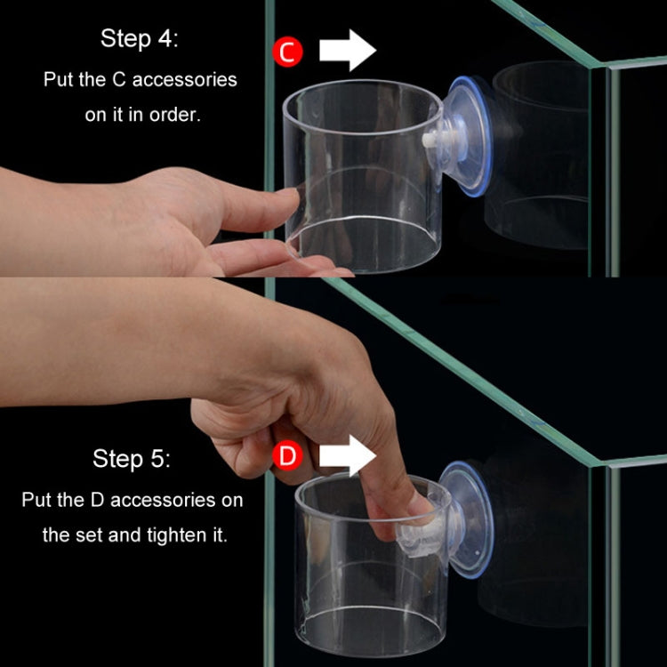 Acrylic Transparent Feeding Ring Fish Tank Feeder Floating Fixed Fish Feeder