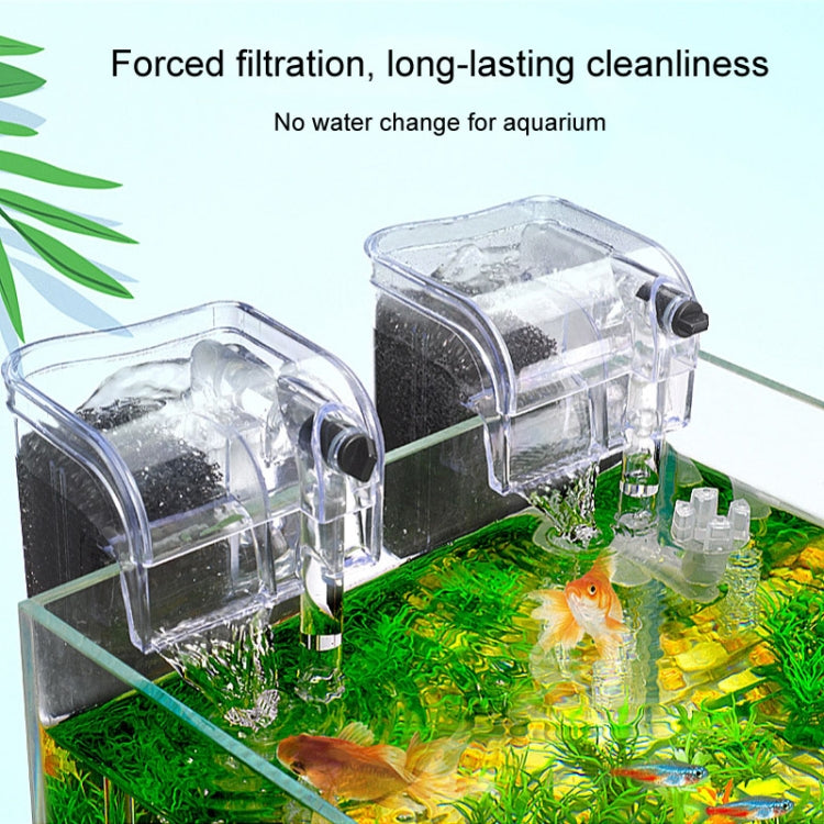 Wall Mounted Silent Fish Tank Filter Waterfall Aquarium Filtration Clean Oxygenator Pump