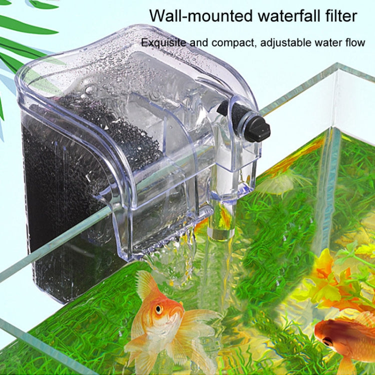 Wall Mounted Silent Fish Tank Filter Waterfall Aquarium Filtration Clean Oxygenator Pump