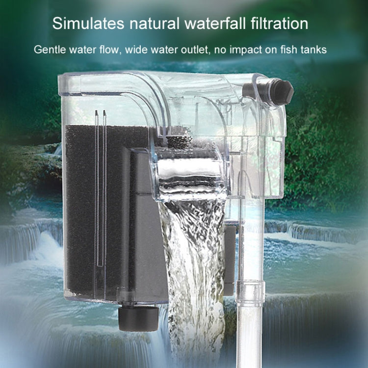 Wall Mounted Silent Fish Tank Filter Waterfall Aquarium Filtration Clean Oxygenator Pump, Without Degreasing Film, With Degreasing Film