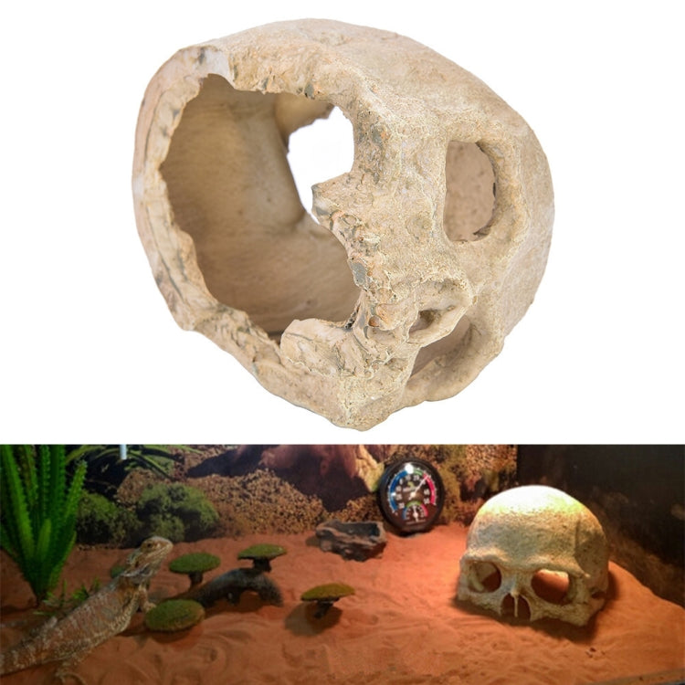 Fish Tank Aquarium Decoration Spider Lizard Snake Python Skull Breeding House Hiding Ornament