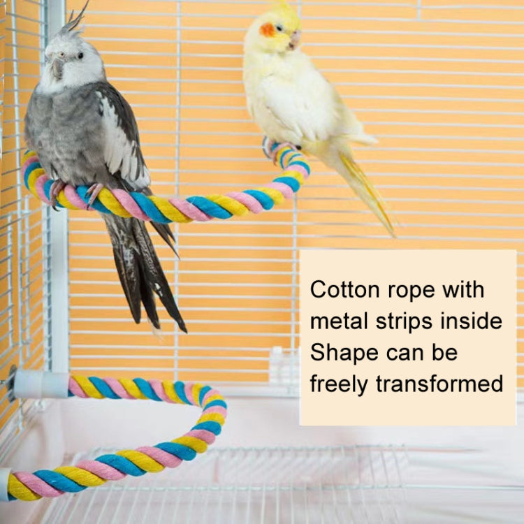 Parrot Climb Cotton Rope Bird Toy Macaron U-Type Bird Standing Pole