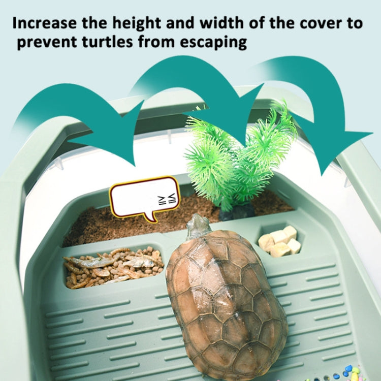 Turtles Tank Aquarium Escape Prevention Amphibious Habitat