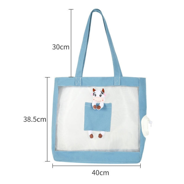 Handheld Large Capacity Breathable Exposed Canvas Cat Bag Outdoor Portable Pet Bag