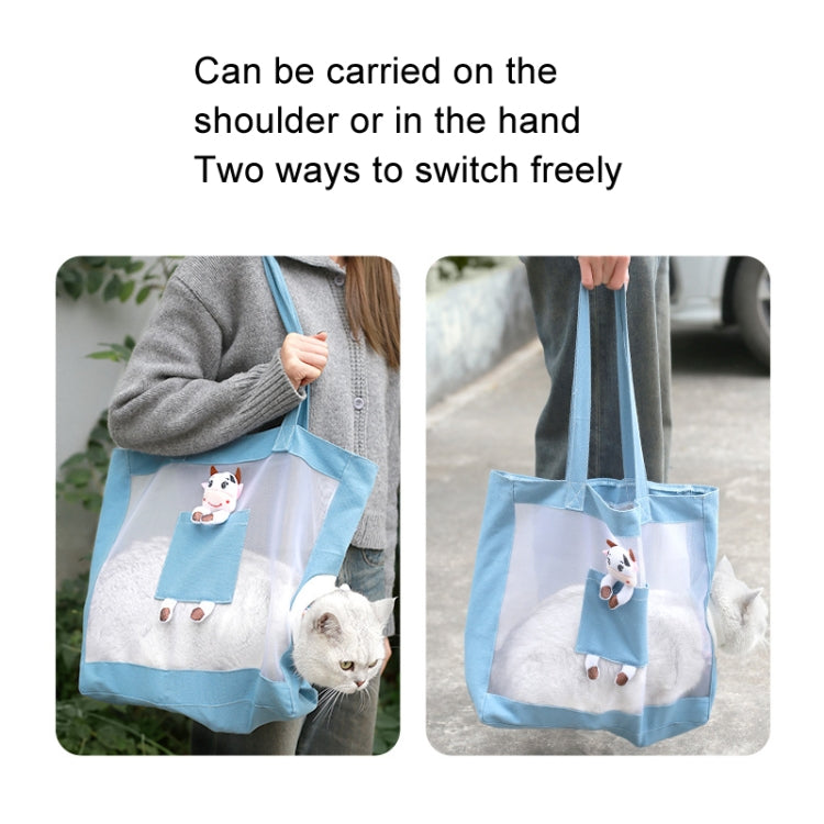 Handheld Large Capacity Breathable Exposed Canvas Cat Bag Outdoor Portable Pet Bag