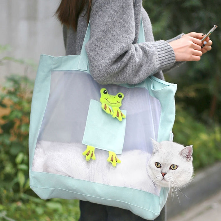 Handheld Large Capacity Breathable Exposed Canvas Cat Bag Outdoor Portable Pet Bag