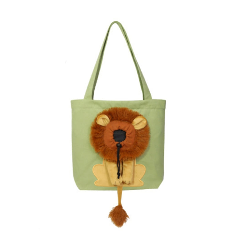 Canvas Expandable Little Lion Shape Cat Bag Small Dog Handbag