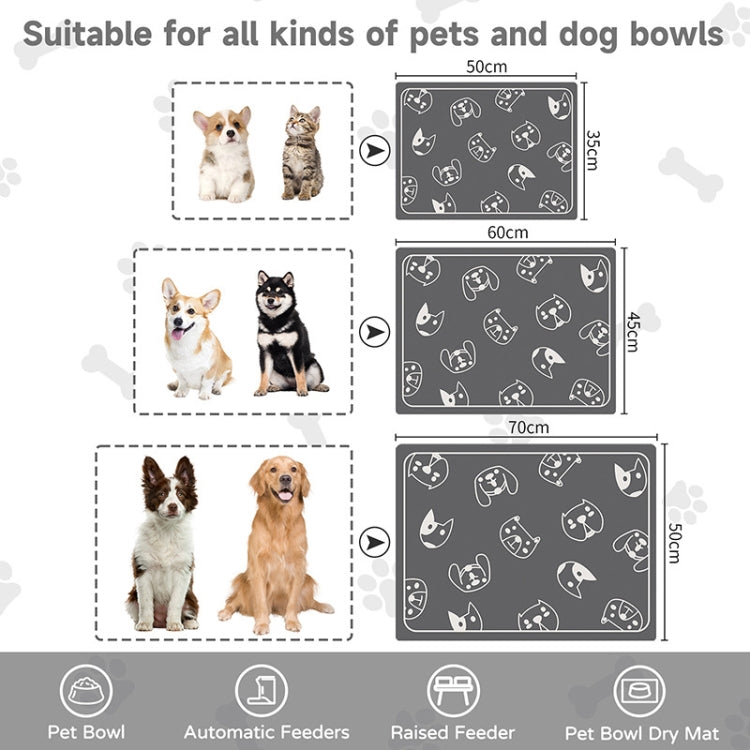 Pet Floor Mat Anti-Tear And Bite Absorbent Feeding Mat Sleeping Anti-Slip Dog Nest Pad, Dogs Party Deep Gray, Dogs Party Light Gray, Cats Paradise Deep Gray, Cats Paradise Light Gray, Cats And Dogs Deep Gray, Cats And Dogs Light Gray