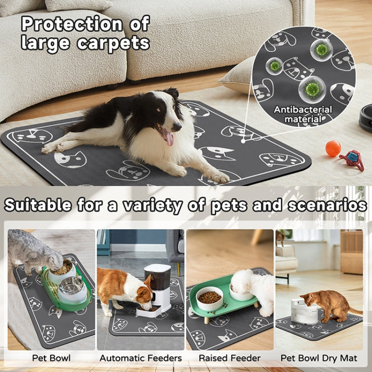 Pet Floor Mat Anti-Tear And Bite Absorbent Feeding Mat Sleeping Anti-Slip Dog Nest Pad, Dogs Party Deep Gray, Dogs Party Light Gray, Cats Paradise Deep Gray, Cats Paradise Light Gray, Cats And Dogs Deep Gray, Cats And Dogs Light Gray