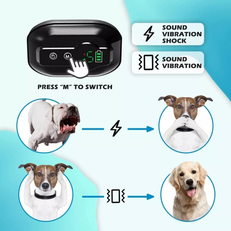 Anti-False Triggering Dog Bark Collar Waterproof Bark Stopper with 5 Adjustable Sensitivity