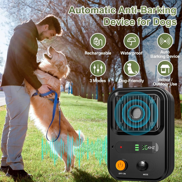 UltrasonicAnti Barking Devices Color Screen Auto Dog Bark Deterrent Devices with 3 Levels