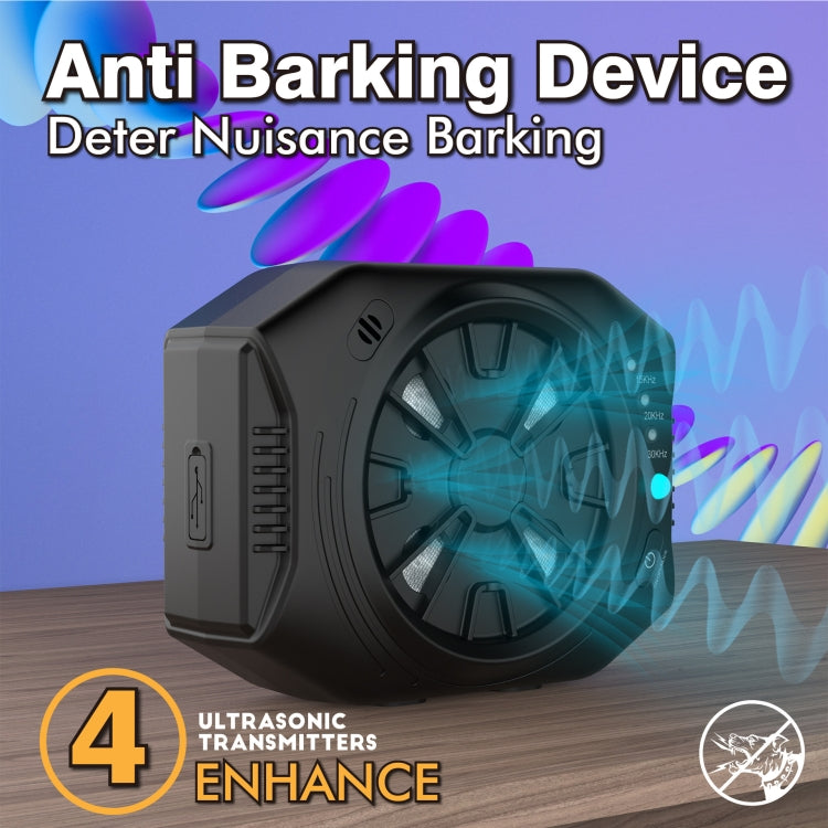 Ultrasonic Anti Dog Bark Device 3 Adjustable Levels Waterproof Bark Silencer