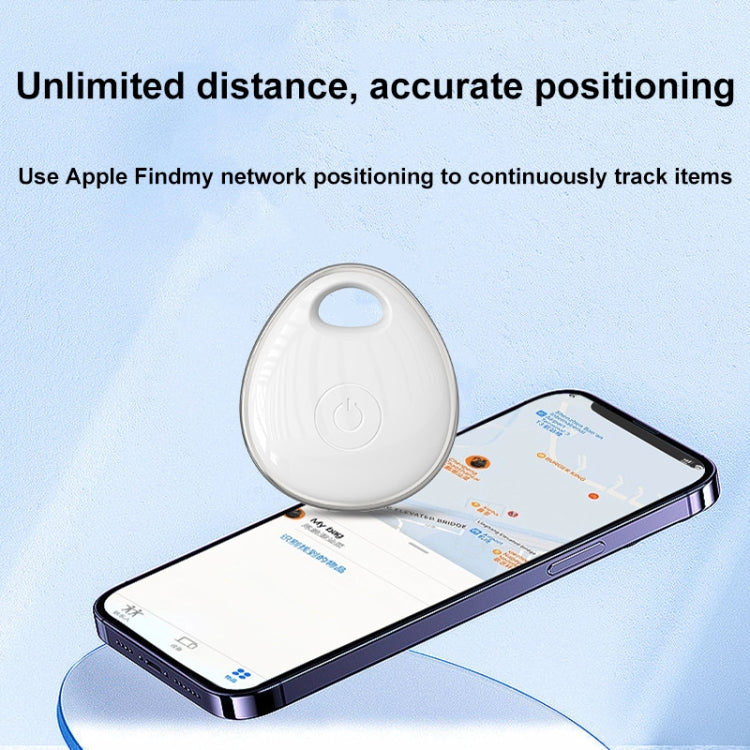 For Apple Series Water Drop-shaped Smart Global Positioning Anti-lost Device Keychain Tracker