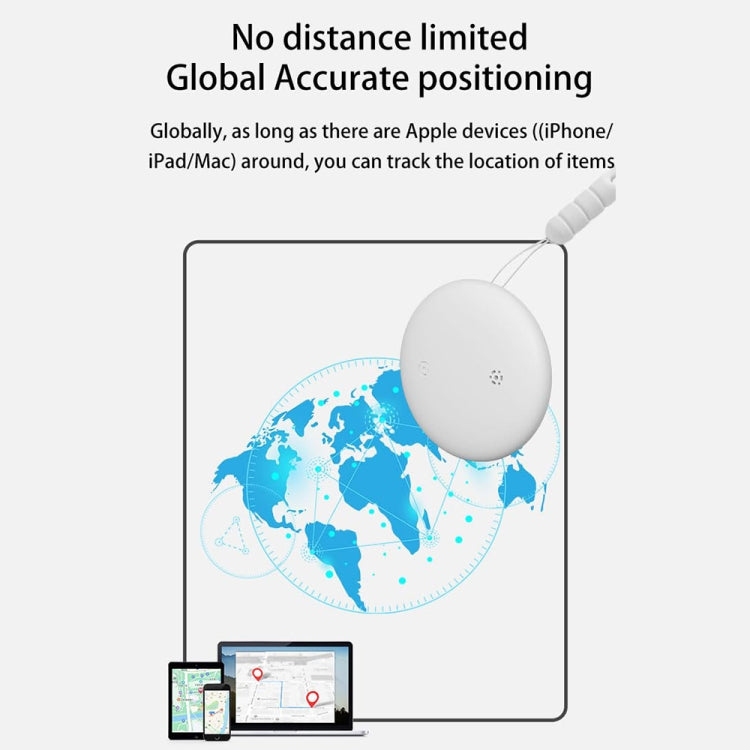 For Apple Series S10 Round Smart Global Anti-Lost Device IP67 Waterproof Locator