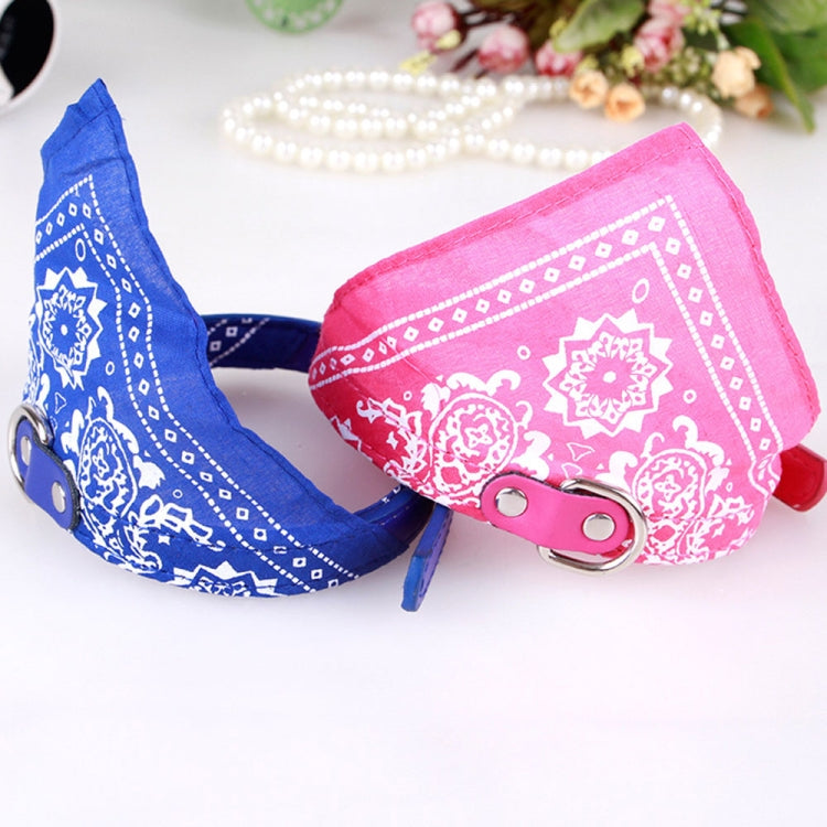 Adjustable Dog Bandana Leather Printed Soft Scarf Collar Neckerchief for Puppy Pet