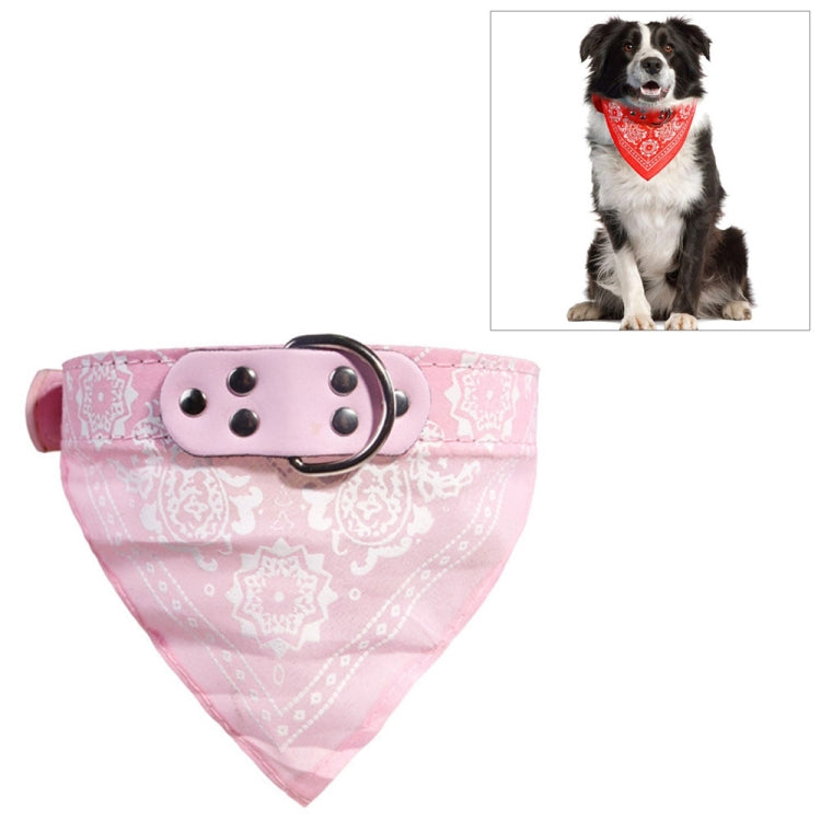 Adjustable Dog Bandana Leather Printed Soft Scarf Collar Neckerchief for Puppy Pet