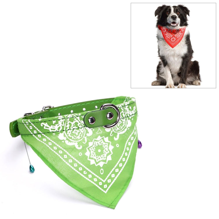 Adjustable Dog Bandana Leather Printed Soft Scarf Collar Neckerchief for Puppy Pet