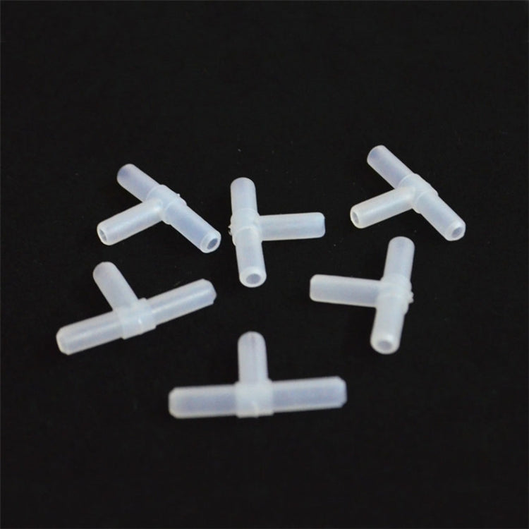 10 PCS 4mm T Shape 3-Way Plastic Fish Tank Acuarios Aquarium Air Pump Line Tubing Joints Connectors