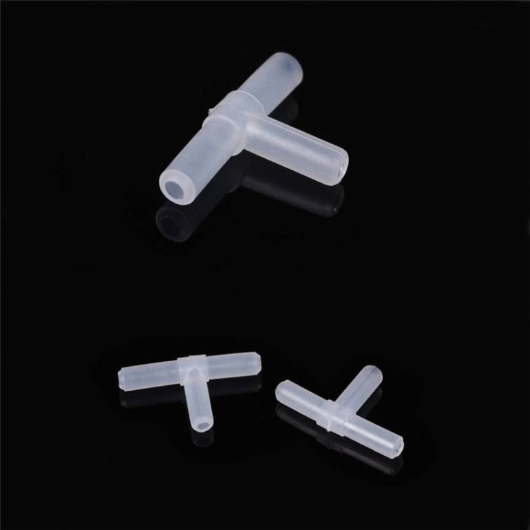 10 PCS 4mm T Shape 3-Way Plastic Fish Tank Acuarios Aquarium Air Pump Line Tubing Joints Connectors