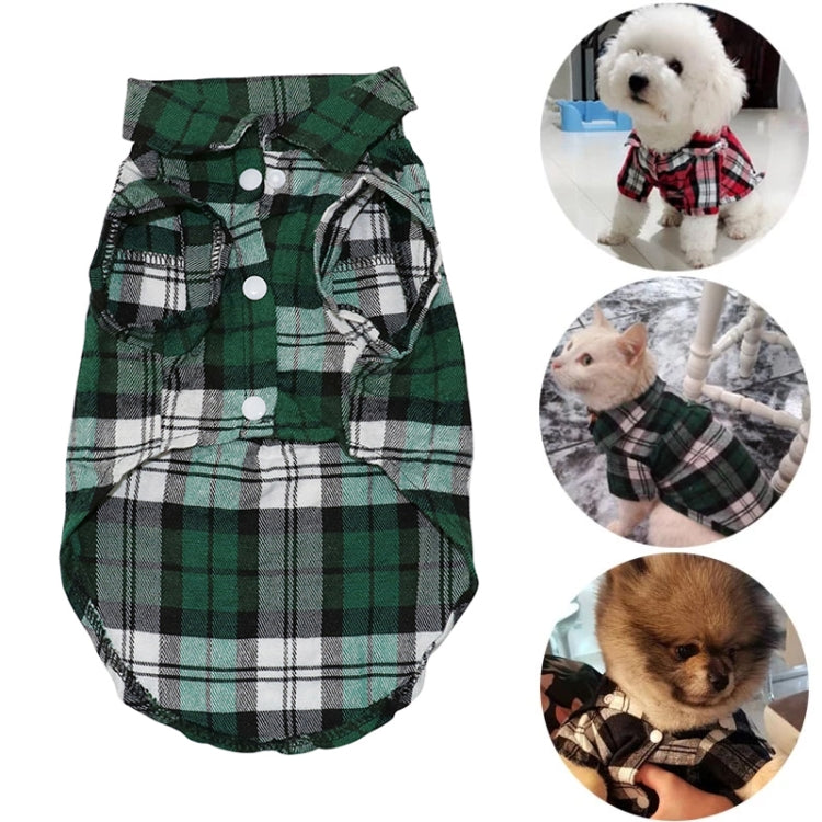 Summer Pet Dog Clothes for Small Dogs Fashion Cotton Cat Dog Plaid Shirt