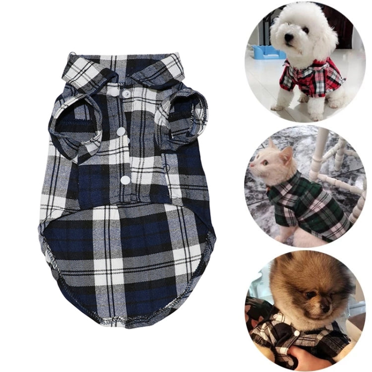 Summer Pet Dog Clothes for Small Dogs Fashion Cotton Cat Dog Plaid Shirt