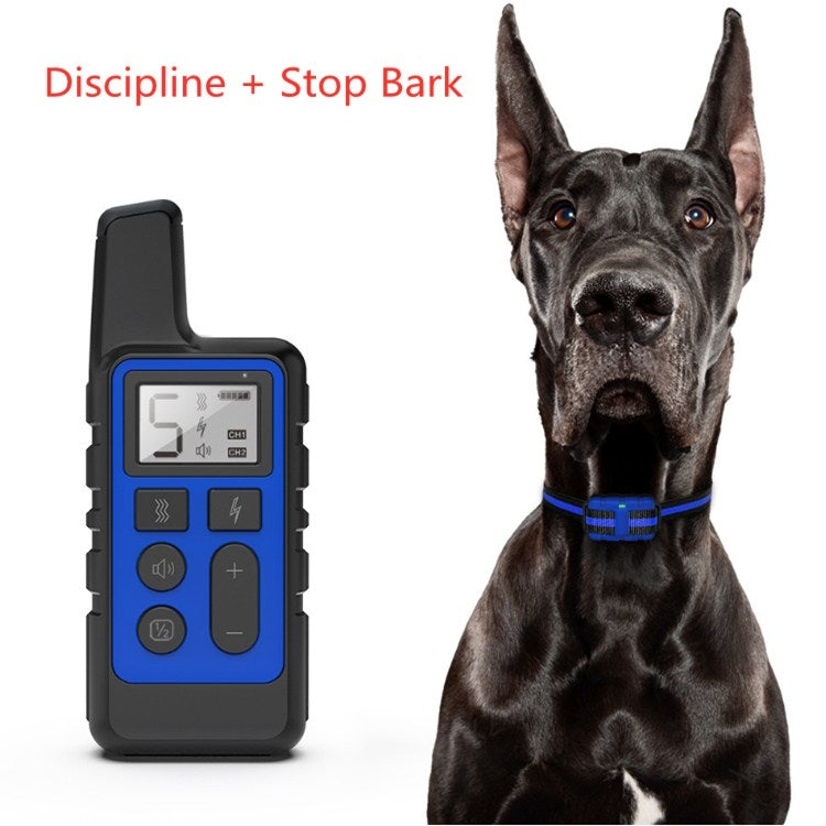 500m Dog Training Bark Stopper Remote Control Electric Shock Waterproof Electronic Collar